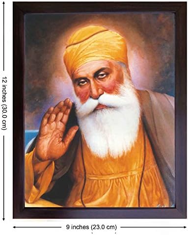 Guru sikh, gurunank dev ji dando bênção e usando mala, uma imagem de quadro para pessoas religiosas sikh, um pôster