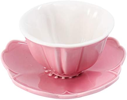 Doitool Expresso Coffee Cup Cops, 1 conjunto de cerâmica e pires de xícara de chá e prato exclusivo de chá e utensílios criativos de mesa para casas de hotéis