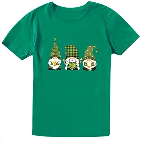 Yubnlvae St. Patrick's Day Pullover para mulheres Shamrock Casual Crew Neck Logo Fit Holiday Roupfits Lucky