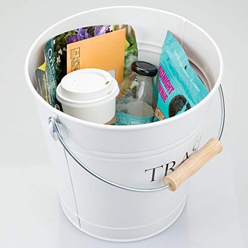 lata de lixo de balde de metal Idesign para banheiro, quarto, escritório em casa, dormitório, 10,75