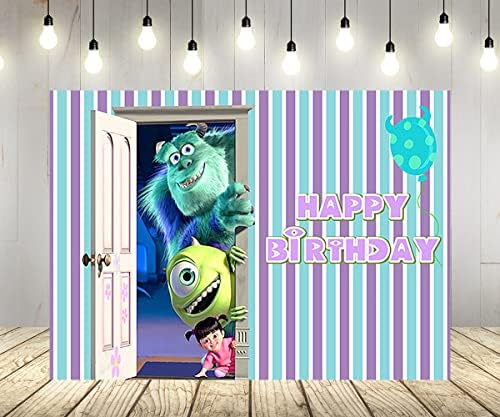 Monster Inc Backdrop para festas de aniversário Monster Inc e Boo Baby Shower Banner para decoração de festa