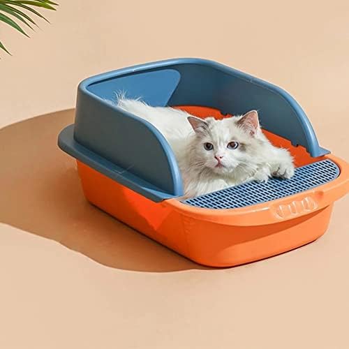 PAN PAN DHDM CAT PAN PAN PAN de areia de gato semi-fechada com banheiro de gato de pá, adequado para gatos e cães
