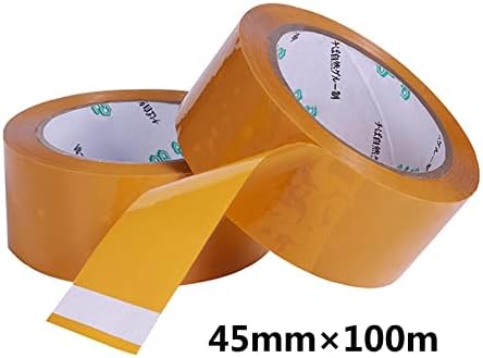 Rolo de fita de encomenda transparente, fita de embalagem 45mm × 100m, útil para trabalho de