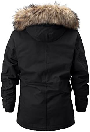 Capuz de capuz masculino sobretudo de grandes dimensões da cintura de cordão de teatro de comprimento médio de algodão espesso de suéter de inverno masculino casaco
