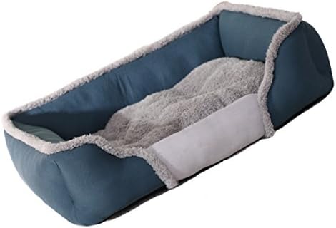 Retângulo de prisão ranhura - cama de cachorro/cama de cão - almofada interior macia cama de estimação quente e fundo de não -lip, vermelho