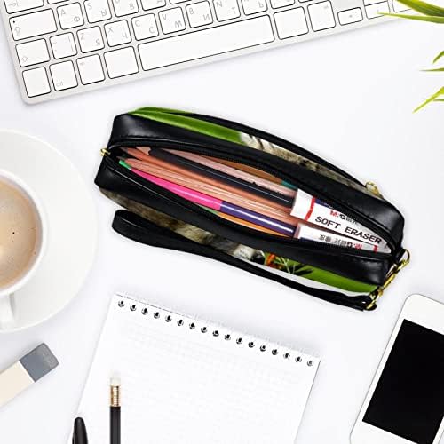 Bolsa de capa de caneta de caneta para caneta de armazenamento grande para escola e escritório, Flor do