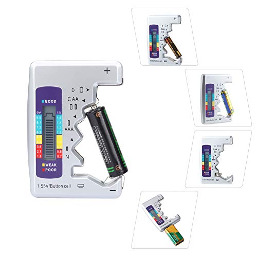 Testador de bateria universal, verificador de bateria digital com tela LCD, verificador de capacidade de bateria