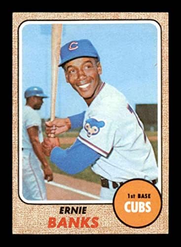 355 Ernie Banks - 1968 Topps Baseball Cards Classificada Exmt - Baseball Slabbed Autographed Vintage