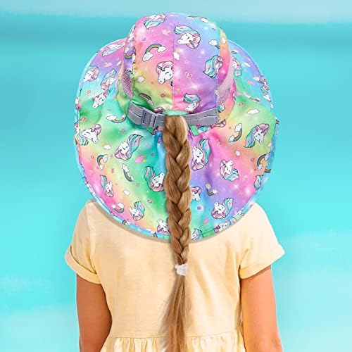 Kids Sun Hat for Girls Beach Hat Hat Brim Summer Hat Summer Neck Flap Plat Hat para crianças pequenas de 2-9 anos