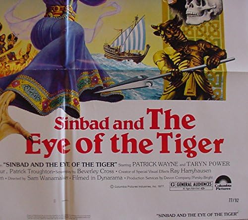 Sinbad e olho do tigre 1 sh .1977. Classic Ray Harryhausen - VF+ de alta qualidade