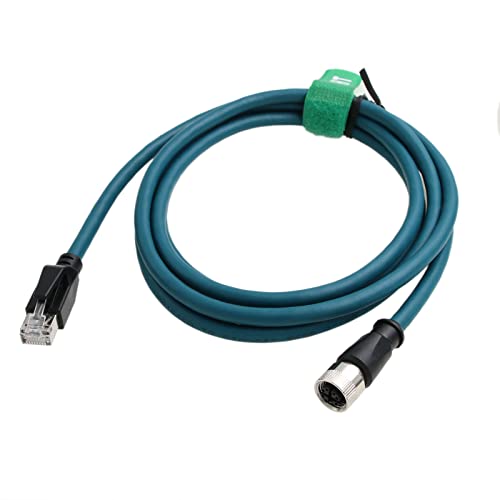 HANGTON Ethernet Cable M12 x Código 8 Posicione fêmea para RJ45 CAT-6A para Applicamento de Automação