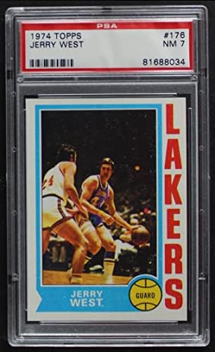 1974 Topps # 176 Jerry West Los Angeles Lakers PSA PSA 7,00 Lakers WVU