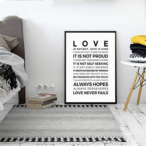 Gohipang Bible Verse Quotes Posters and Prints Love Is Patient, amor é gentil!