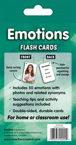 Professor criou Recursos emoções Cartões de flash 0,75 h x 6,125 L x 3,25 W