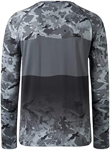 Bassdash Men's UPF 50+ camisa de pesca camuflagem rápida seca de manga comprida camisetas de caminhada