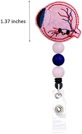 Anatomia ocular Optometria Halloween Raturgo retrátil do crachá do cartão com clipe de jacaré, 24 polegadas de espessura