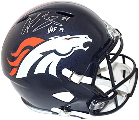 Champ Bailey autografou o capacete de Réplica de Speed ​​Denver Broncos Hof JSA 23975 - Capacetes NFL autografados