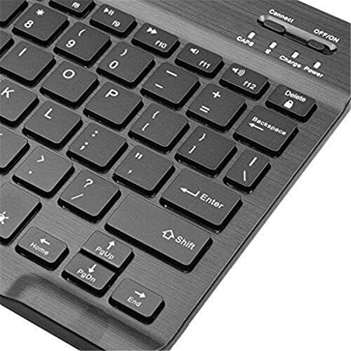 Teclado de ondas de caixa compatível com o notebook E -tint de origem mobiscribe - teclado Slimkeys Bluetooth - com luz de fundo, teclado portátil com conveniente luz de volta - Jet Black