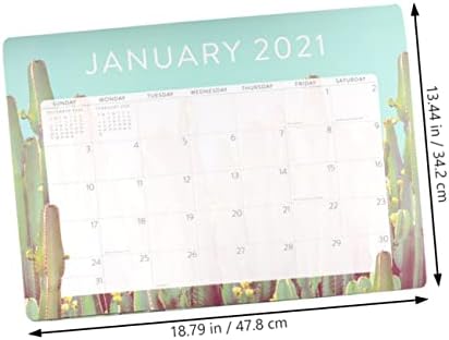 Operitacx 1pc 2021 2021 calendário 2021 zodíaco chinês Ano Novo do Ox Presente de Ox Grandes calendários de quadro de comprimidos de comprimidos do calendário do calendário Chinês Mini Wall Calendário Desk