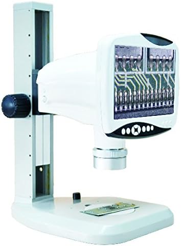 Microscópio de zoom de estéreo digital do BestScope BLM-340 com LCD de 9 TFT, ampliação 9x-80X, objetivo de zoom de 0,7x-4,5x, objetivo auxiliar 1x, iluminação superior LED, estágio fixo, 100V-240V, inclui câmera de 5,0mp e cartão SD