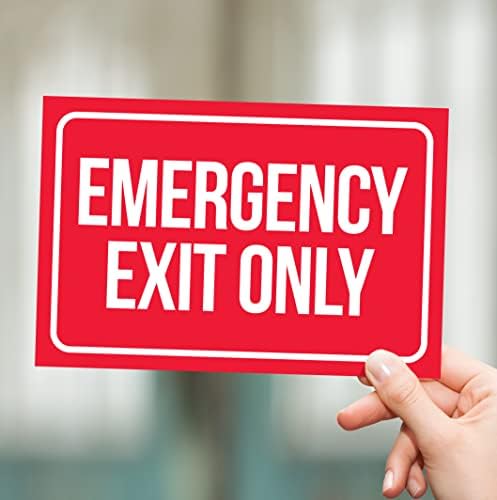 Sinal de adesivos de saída de emergência | Grandes decalques para portas, escritórios, restaurantes, lojas, escolas, hospitais
