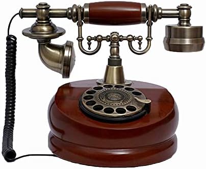 Telefone antiquado retrô Telefone europeu Antigo Dial rotativo Telefones Retro Folhida Telefone da mesa, telefone