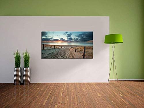 Arte de parede de lona Praia Sunset Ocean Nature Pictures Long Canvas Arte Imprime Contemporâneo 20in x40in Wall