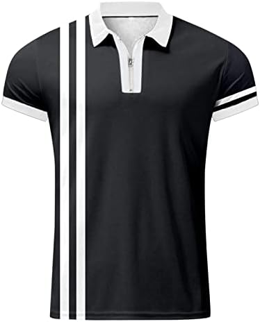 Camisas de pólo masculinas, camisa masculina de camisa de golfe retro cor ao ar livre mangas curtas
