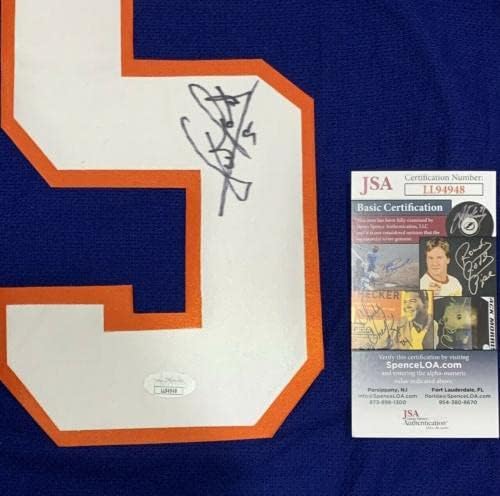 Denis Potvin assinou o Premier Reebok New York Islanders Jersey Licenciou JSA CoA - Jerseys autografadas