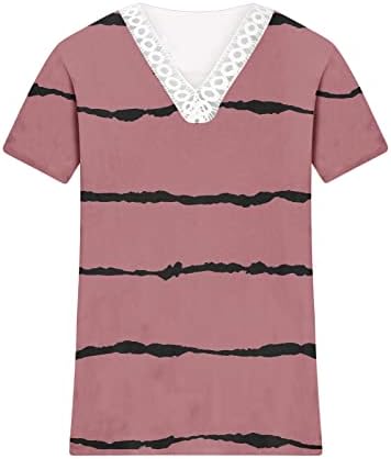 Moletom de vestuário de manga curta longa para feminino 2023 Lace Cotton V pescoço gráfico de roupas casuais