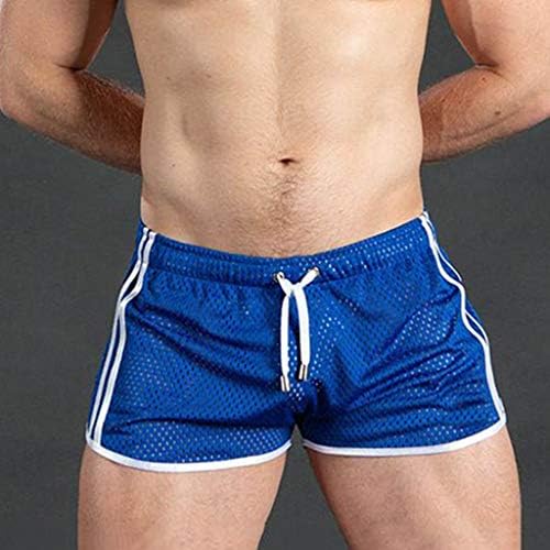 Malha masculina masculina, shorts de teletransporte de praia sexy e respirável e respirável, estilo casual