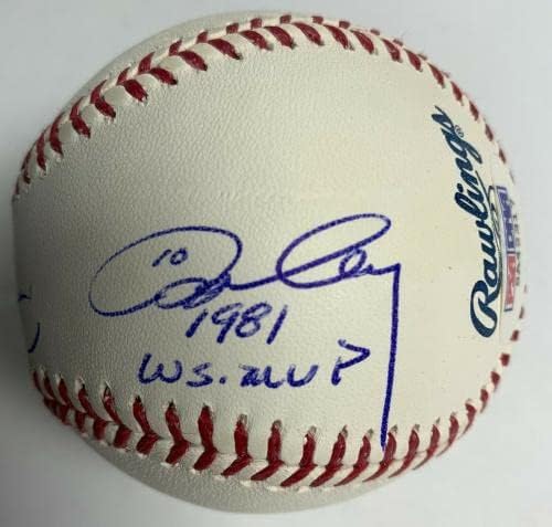 Dodgers 81 MVPs da World Series assinaram MLB Baseball Guerrero Cey Yeager PSA 5A42317 - Bolalls autografados
