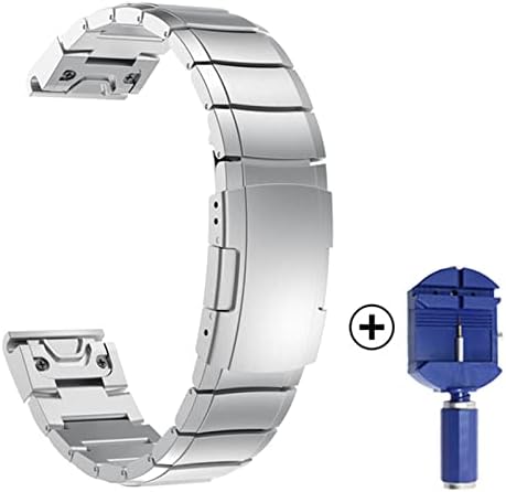 NIBYQ FIT Quick Fit Stainless Watch Band 22 26mm para Garmin Fenix ​​5 5x 6 6XPro 3HR/Solar/Enduro/Descent Mk1 Mk2