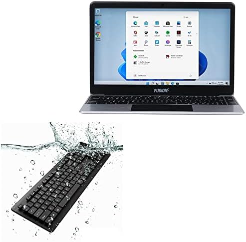 Teclado de ondas de caixa compatível com fusion5 laptop T90B+PRO -128GB - Teclado aquaproof USB, teclado USB de água à prova d'água lavável - Jet Black