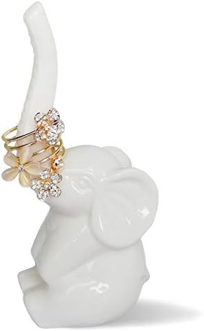 Home Smile Smile Elephant Ring Stand para jóias, titular de exibição do anel de casamento de noivado Bandejas