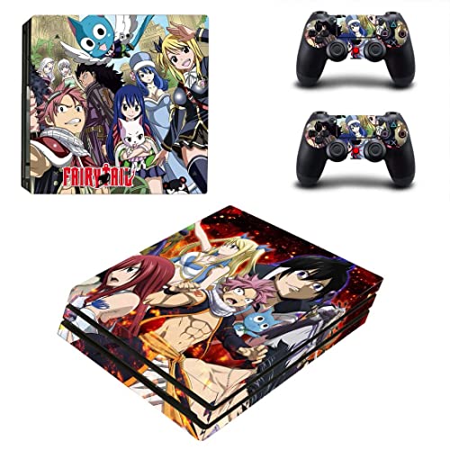 Anime Fairy Fullbuster Natsu Tail Lucy Erza Scarlet cinza PS4 ou Ps5 Skin Skin para PlayStation 4 ou 5
