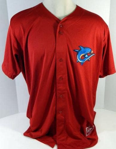 Clearwater Threshers 60 Jogo emitiu camisa vermelha 52 DP13242 - Jerseys de MLB usados ​​no jogo