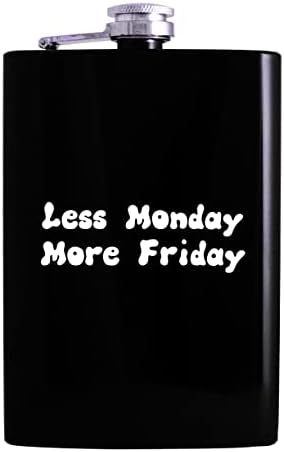Menos segunda -feira mais sexta -feira - 8 onças de quadril de álcool, preto