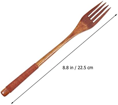 Luxshiny Kids Cutlery Wood Fork reutilizável e japonês Forks Wood Wood Dinner Forks Fonduk Forks For