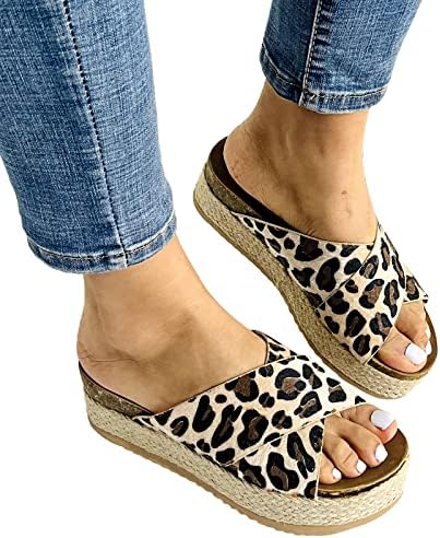 Flippers para mulheres sandálias confortáveis ​​para mulheres Certotas de verão Aberto Sandálias de plataforma legal Plataforma linho linho de linho feminino sandálias