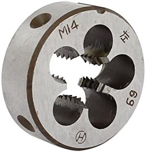 Aexit M14 Métrica Dies 38mm od dia aço de rosca redonda de rosca de rosca hexágica Ferramenta de corte