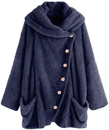 Prdecexlu casacos simples mulheres mangas compridas com manga longa de botão de tamanho mais tamanho coletes