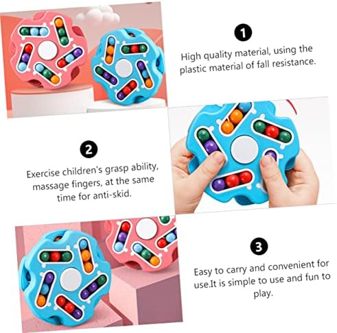 Toyvian 3 conjuntos de feijão giratória para crianças brinquedos de brinquedos combinando pombo de brinquedo educacional de brinquedo infantil azul de terceiro pedido bola