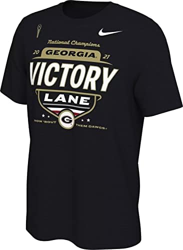 Nike Men's Georgia Bulldogs 2021 T-shirt de campeões nacionais de futebol universitário
