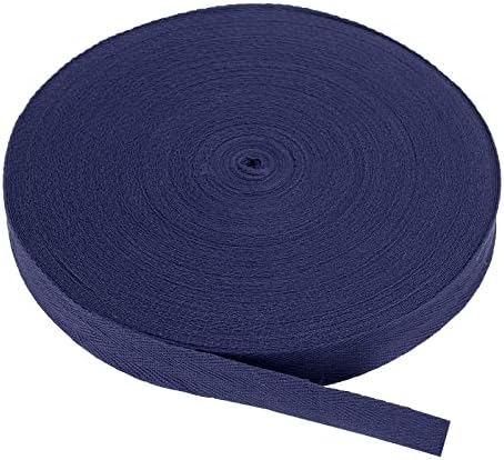 Fita de sarja de algodão Patikil 3/4 polegadas 50 jardas de fita de fita de algodão Fita de fita adesiva Fita de aranho de penhor para costurar embrulhado artesanato DIY azul marinho