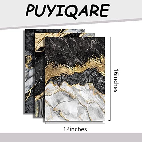 Abstract Black Gold Gold Marble Texture Wall Art Painting Abstract Gold Wall Art Modern Posters Prints Abstract Marble Wall Art for Living Room Decor Abstract Wall Art Black e Gold Picture emoldurado)