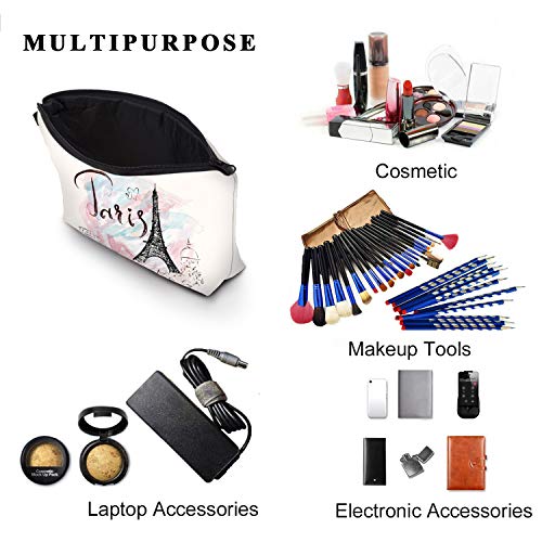 Sacos de maquiagem de bolsas de cosméticos MRSP para mulheres, pequenas bolsas de maquiagem sacos de viagem para produtos de higiene pessoal eiffel Tower （51730