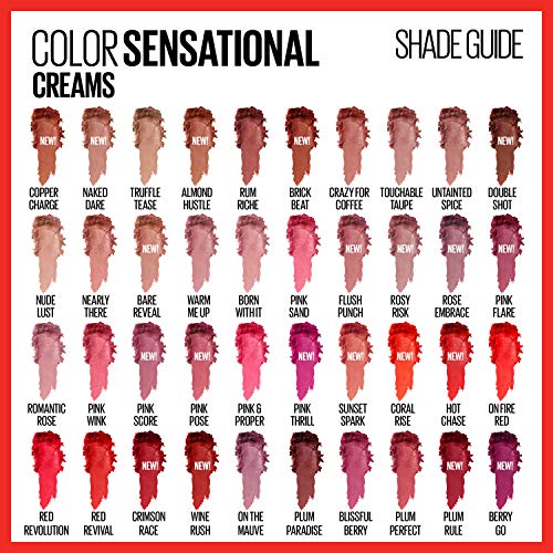 Maybelline New York Color sensacional batom, maquiagem labial, acabamento creme, batom hidratante, me aquece, rosa