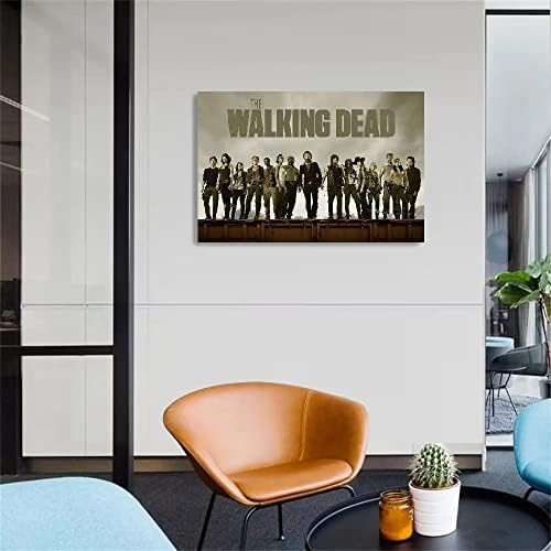 Subactar o pôster de Walking Dead 12x18inChes TV Série de TV não moldada pintando a decoração clássica de filme para a sala estética de Morden e estilo vintage