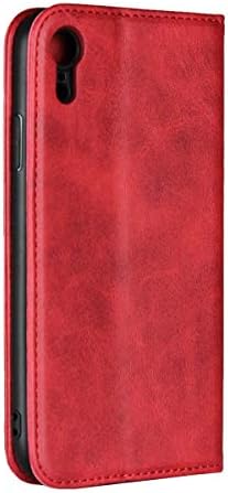 Capa de capa do telefone celular Caixa de carteira de couro para iPhone XR, estojo de couro vegano premium